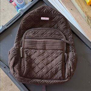 Vera Bradley Quilted Brown Backpack